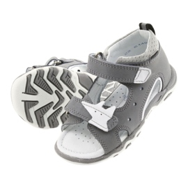 Nabos masculinos Sandals Bartek 51489 cinza branco 5