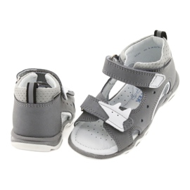 Nabos masculinos Sandals Bartek 51489 cinza branco 4