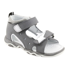 Nabos masculinos Sandals Bartek 51489 cinza branco 1
