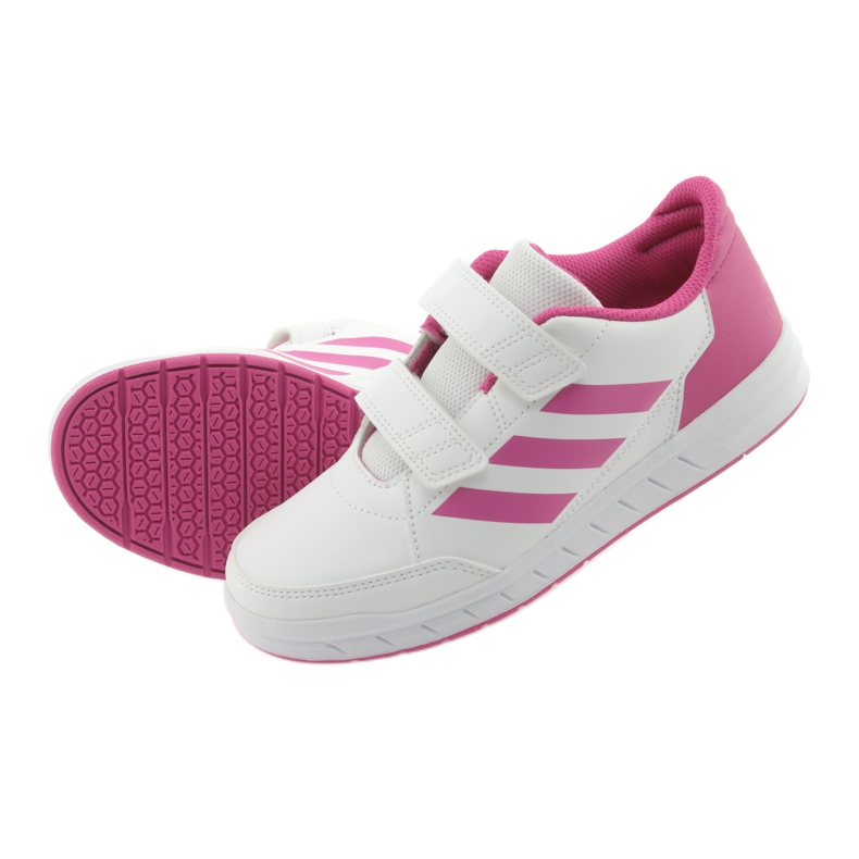 Sapatos Adidas AltaSport CF K Jr D96828 branco rosa 5