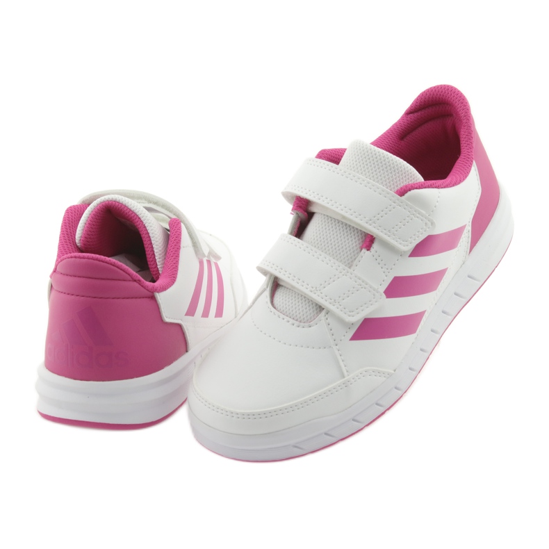 Sapatos Adidas AltaSport CF K Jr D96828 branco rosa 4