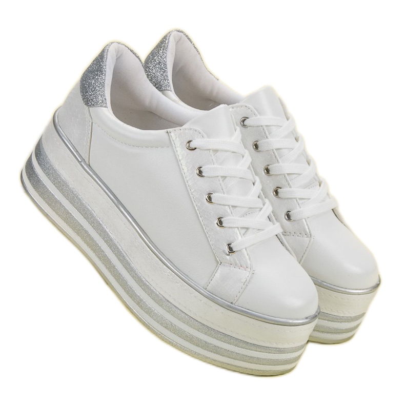 Weide Tênis na plataforma branco 2