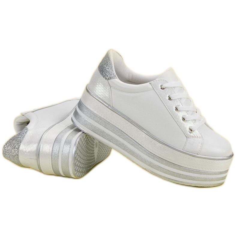 Weide Tênis na plataforma branco 1