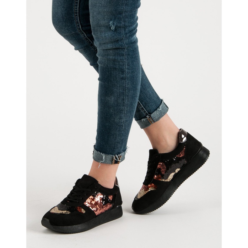 Seastar Calçados Esportivos Com Lantejoulas preto 2