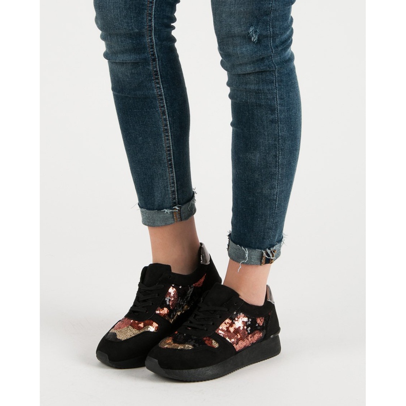 Seastar Calçados Esportivos Com Lantejoulas preto 1