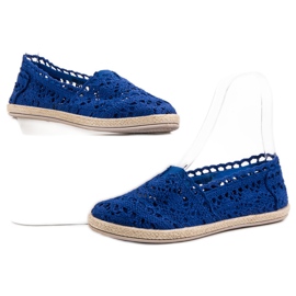 Sweet Shoes Alpercatas de renda azul 1