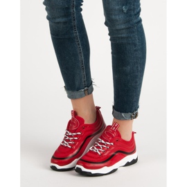 Calçados esportivos têxteis vermelho 2