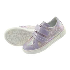 Sapatos de velcro Ren But 3229 roxo claro tolet cinza amarelo 5