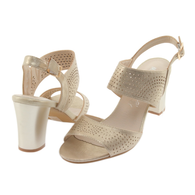 M.Daszyński Sandálias palmilha de couro Daszyński amarelo 4