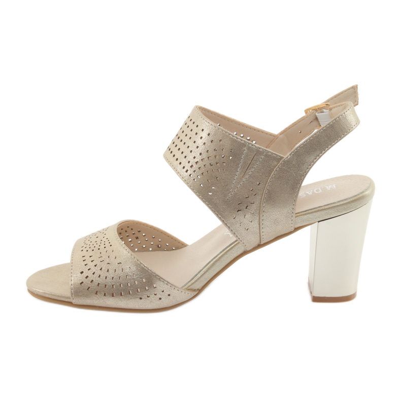 M.Daszyński Sandálias palmilha de couro Daszyński amarelo 2