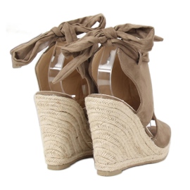 Alpercatas verdes em cunhas LM-023 Verde multicolorido 1