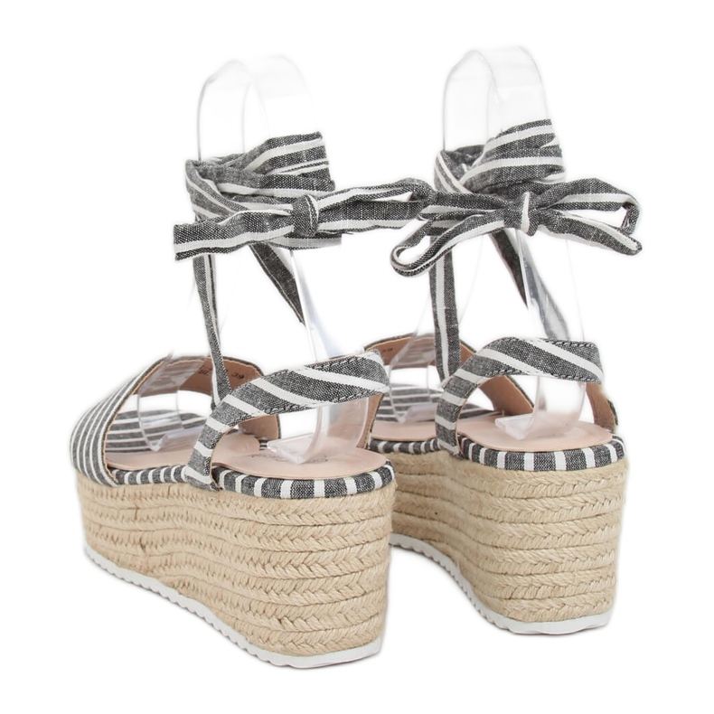 Sandálias pretas de lona GG-68P pretas preto 1