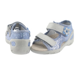Sapatos infantis Befado pu 065P122 azul cinza 4