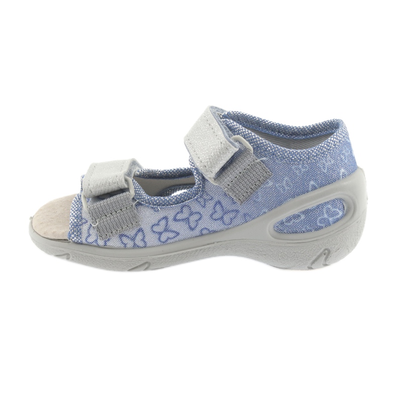 Sapatos infantis Befado pu 065P122 azul cinza 2