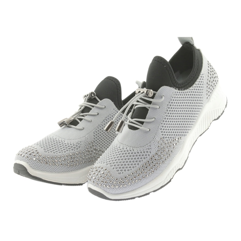 Esportes femininos DK FS19 com zircões cinzentos preto 3 Esportes femininos DK FS19 com zircões cinzentos preto 3