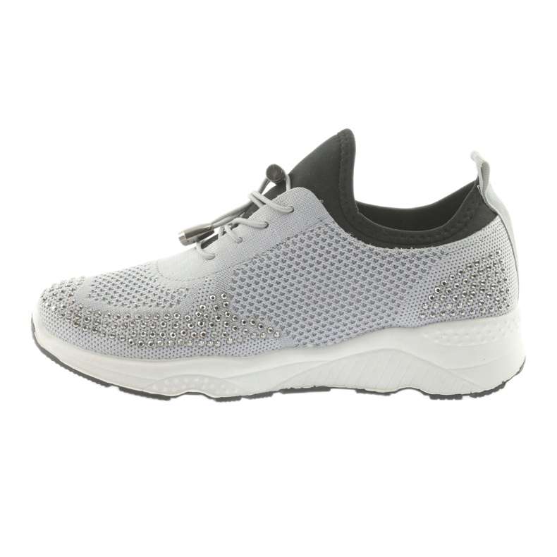 Esportes femininos DK FS19 com zircões cinzentos preto 2 Esportes femininos DK FS19 com zircões cinzentos preto 2