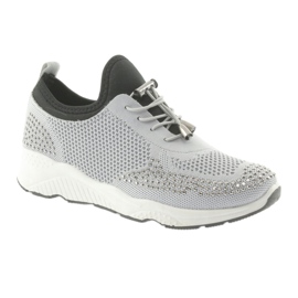 Esportes femininos DK FS19 com zircões cinzentos preto 1