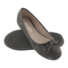 American Club Bailarinas para meninas com um arco Lu17 preto 4