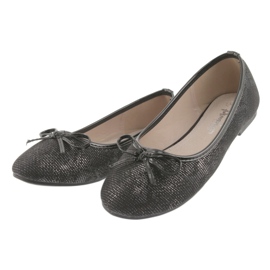 American Club Bailarinas para meninas com um arco Lu17 preto 3