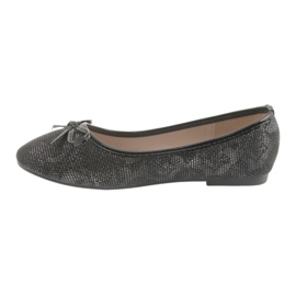 American Club Bailarinas para meninas com um arco Lu17 preto 2