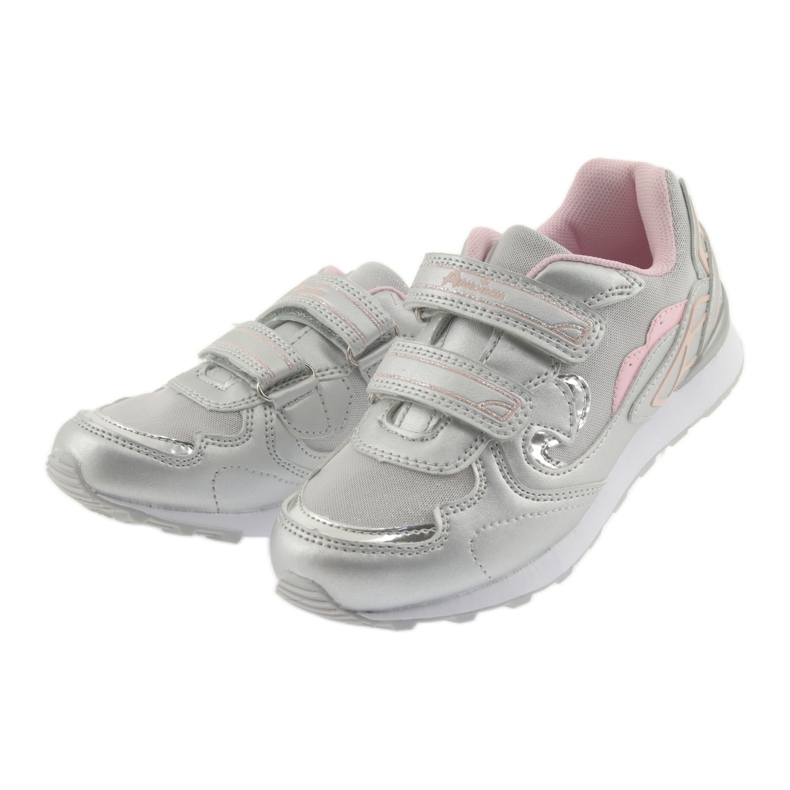 Sports Velcro American Club ES18 sebrne cinza 3