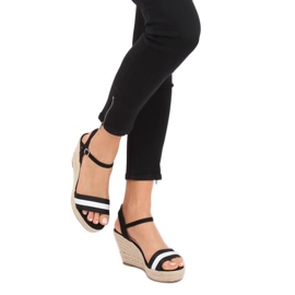 Alpercatas pretas em cunhas, preto 9072 preto 2