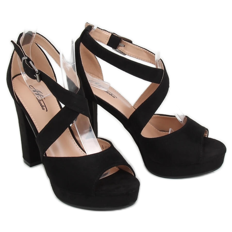 Sandálias pretas na plataforma B-88 Black preto 1