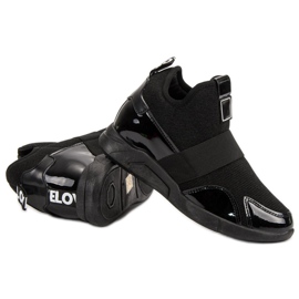 Tênis cunha deslizante preto 1