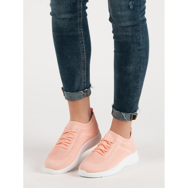 Primavera Calçado Têxtil Leve rosa 1