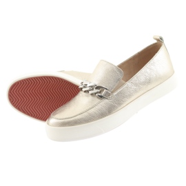 Golden Slip On com corrente Caprice 24200 dourado 4