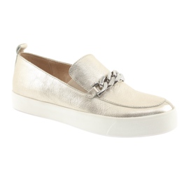 Golden Slip On com corrente Caprice 24200 dourado 1