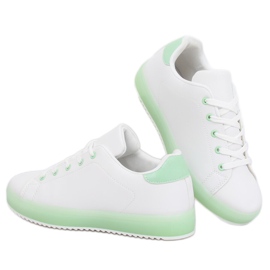 Tênis feminino branco e verde 9118 Green 1