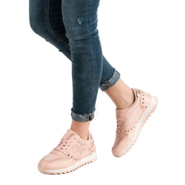 Calçados esportivos com cristais rosa 2 Calçados esportivos com cristais rosa 2