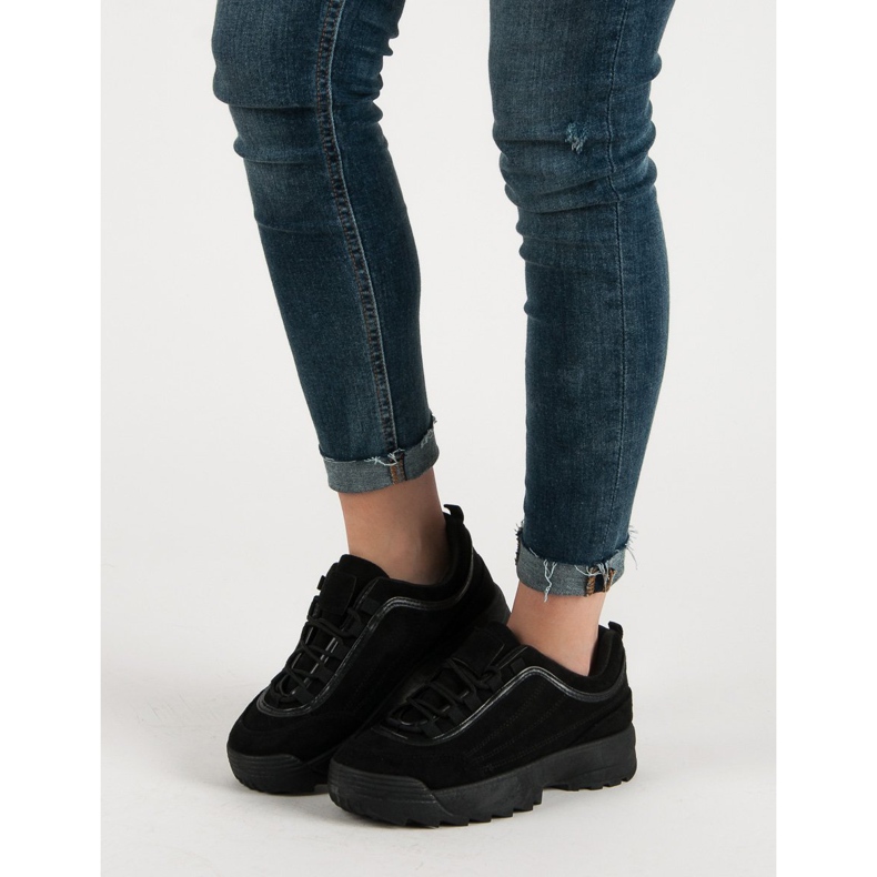 Tênis de camurça preta preto 1