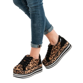 Weide Tênis na plataforma castanho 1