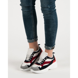 Calçado elegante na plataforma branco multicolorido 1