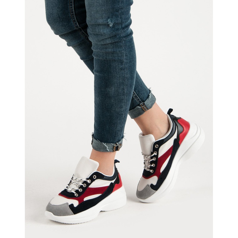 Calçado elegante na plataforma branco multicolorido 2