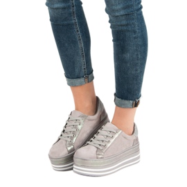 Weide Tênis na plataforma cinza 1