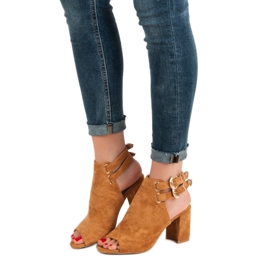 Erynn Sandálias de construção elegante castanho 1