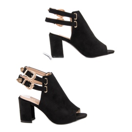 Erynn Sandálias de construção elegante preto 2