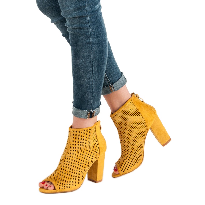 Nio Nio Botas Openwork Open Toe amarelo 2