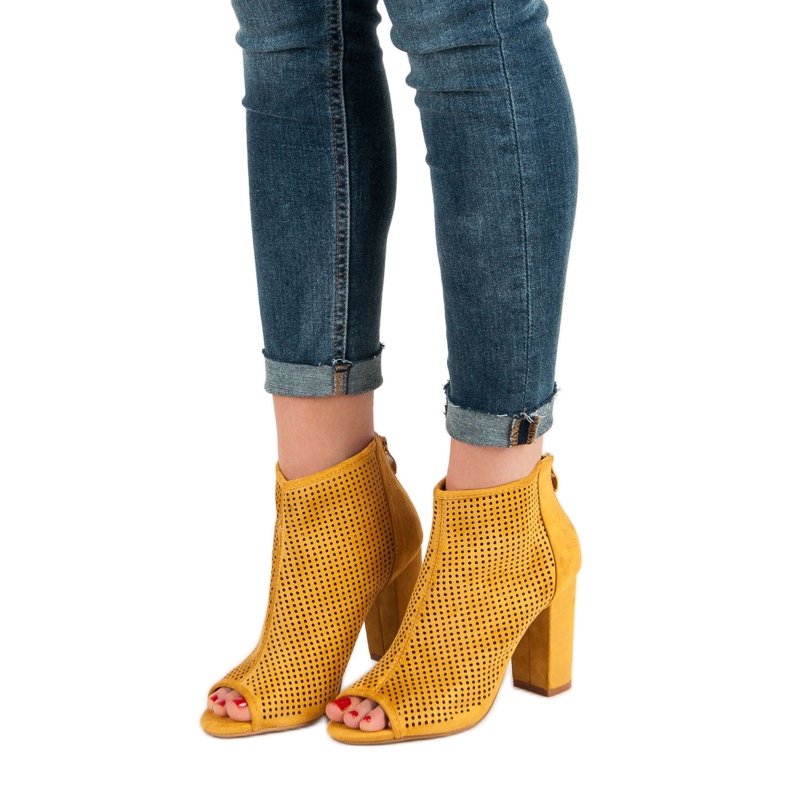 Nio Nio Botas Openwork Open Toe amarelo 1