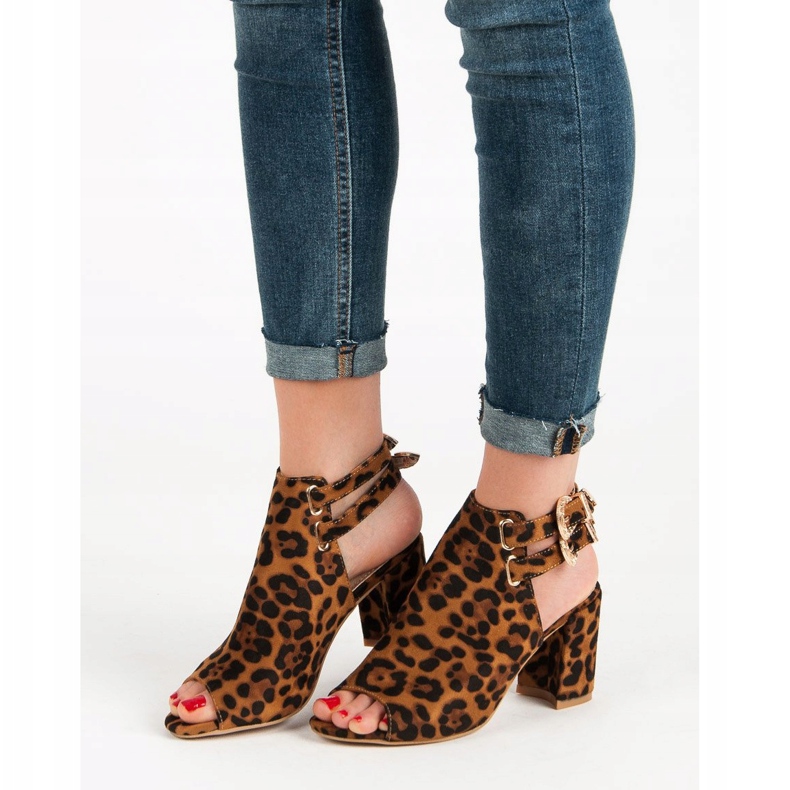 Erynn Sandálias de construção elegante castanho 1