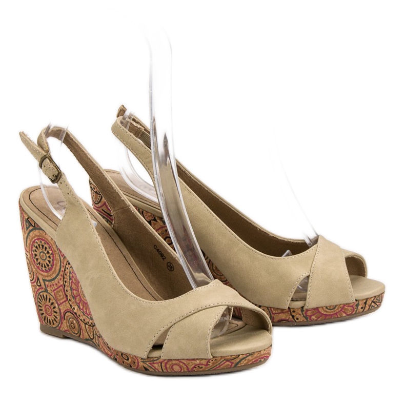 Corina Sandálias étnicas elegantes marrom 2