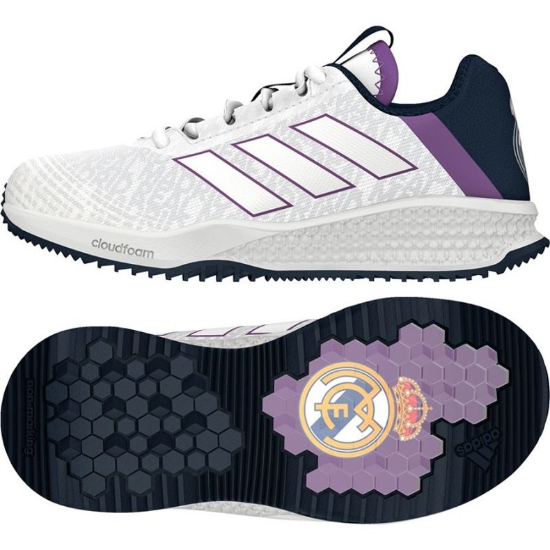 Tênis Adidas Rapida Turf Real Madrid Fc Jr BA9699 branco branco 1
