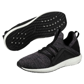 Tênis de corrida Puma Mega Nrgy Knit Wn s Black-Asphalt W 190373 01 preto 1