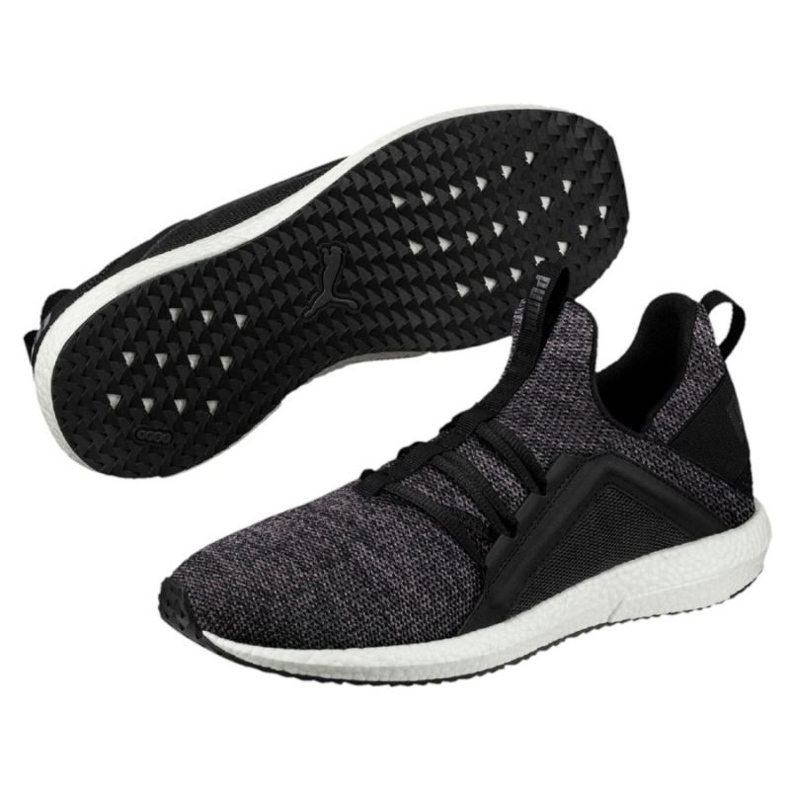 Tênis de corrida Puma Mega Nrgy Knit Wn s Black-Asphalt W 190373 01 preto 1