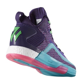 Tênis de basquete adidas John Wall 2 Boost Prime Knit M D70028 multicolorido tolet 1