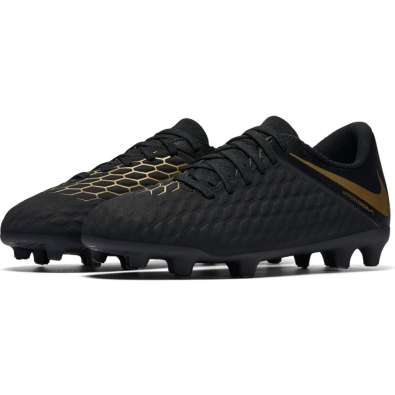 Chuteiras de futebol Nike Hypervenom Phantom 3Club Fg Jr AJ4146-090 preto preto 2