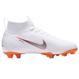 Chuteiras de futebol Nike Mercurial Superfly 6 Elite Fg Jr AH7340-107 branco branco 1